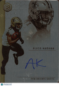 Alvin Kamara 2018 Elements On Card Auto Autograph New Orleans Saints 78/199