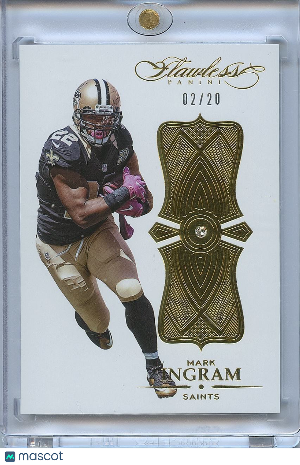 Mark Ingram 2016 Flawless GOLD Diamond Gem New Orleans Saints 2/20