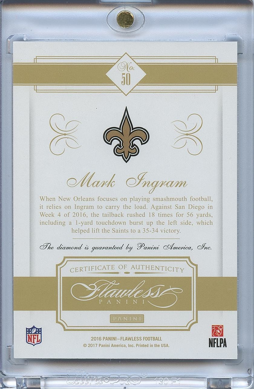 Mark Ingram 2016 Flawless GOLD Diamond Gem New Orleans Saints 2/20