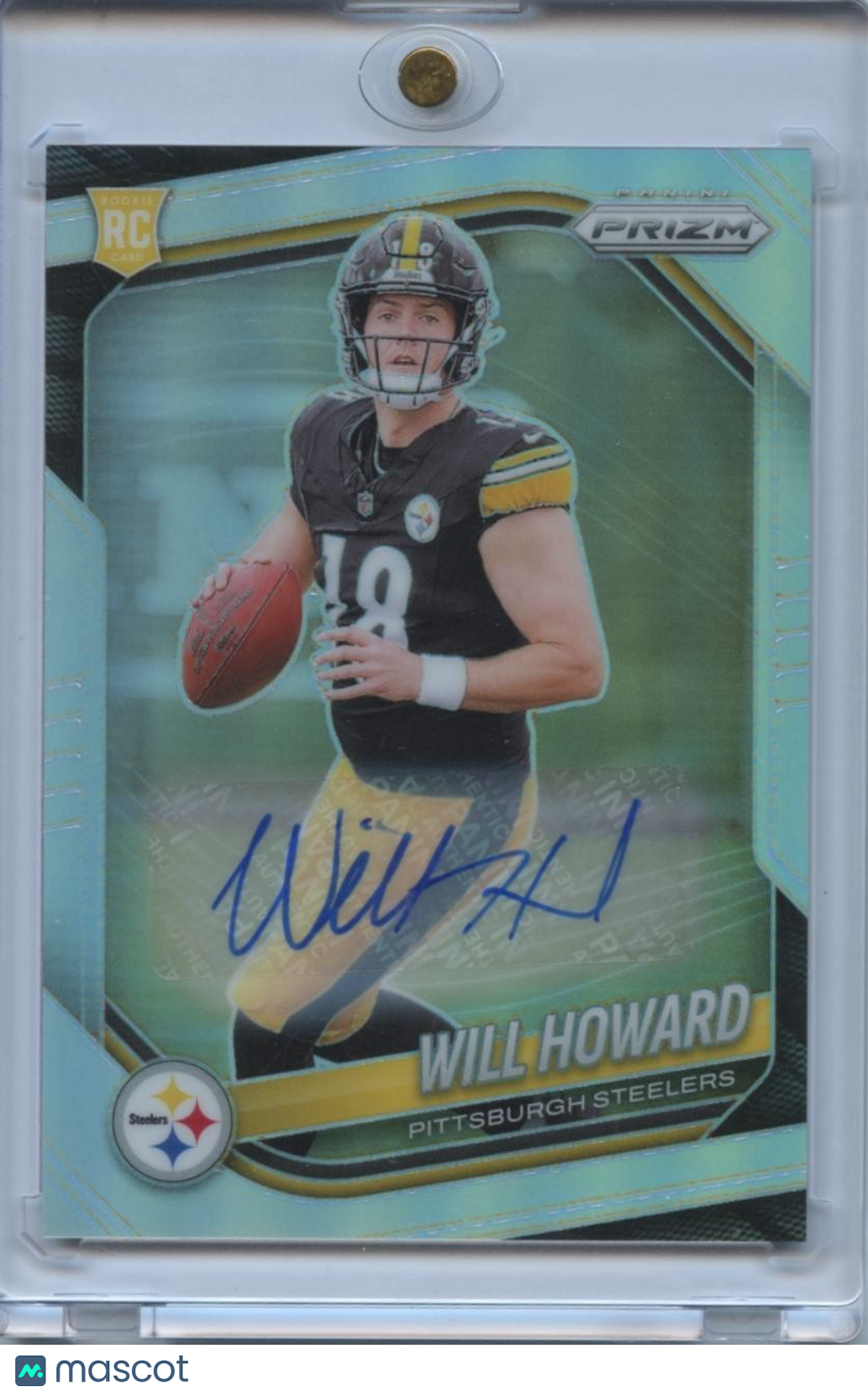 Will Howard 2025 Prizm Silver Auto Autograph RC Rookie Pittsburgh Steelers