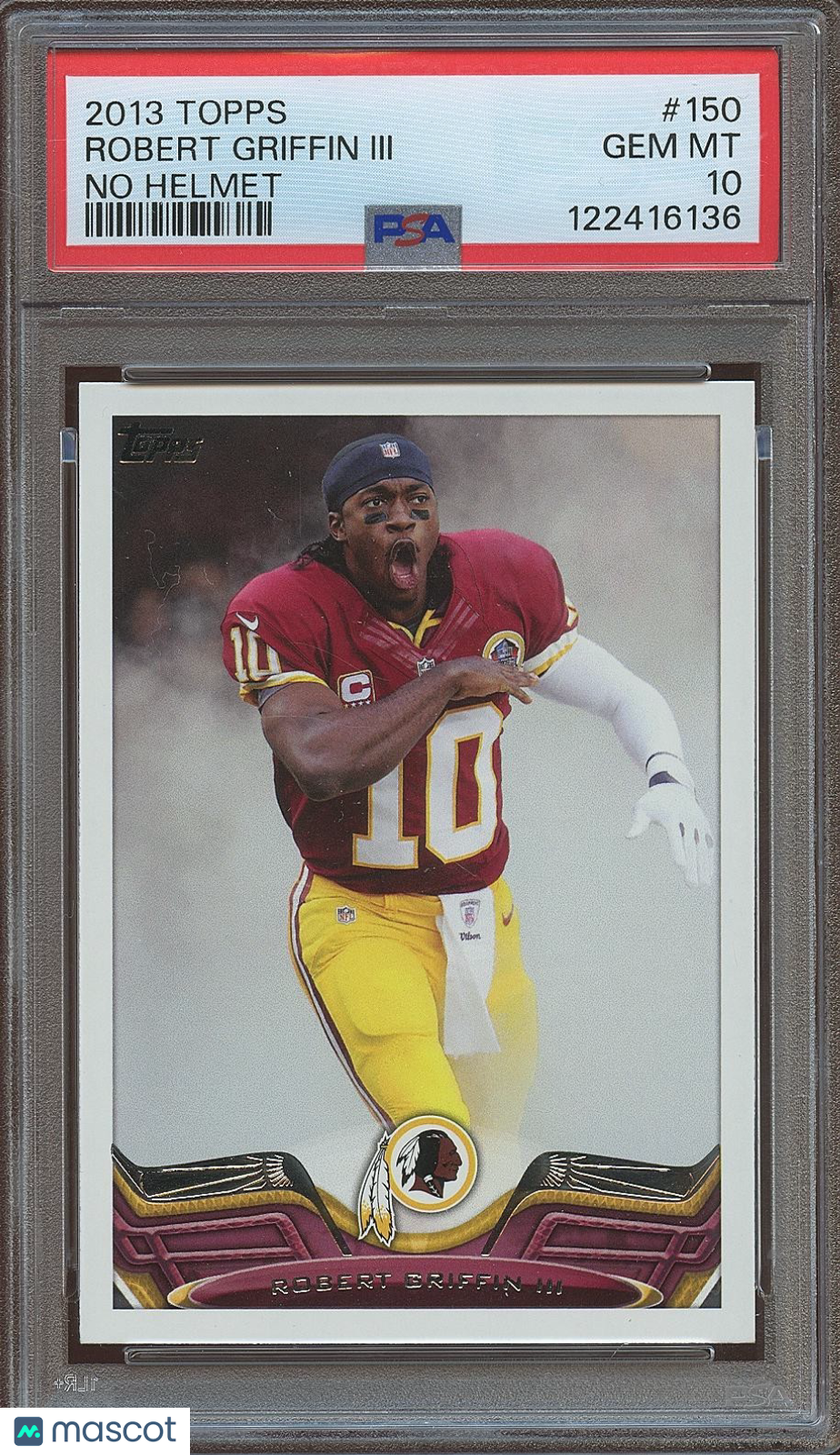 Robert Griffin III 2013 Topps No Helmet Photo Variation SSP Redskins PSA 10