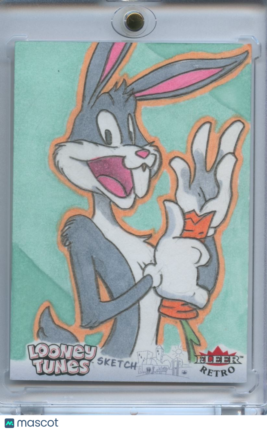Bugs Bunny 2024 Fleer Retro Looney Tunes 1/1 Sketch Card One of One