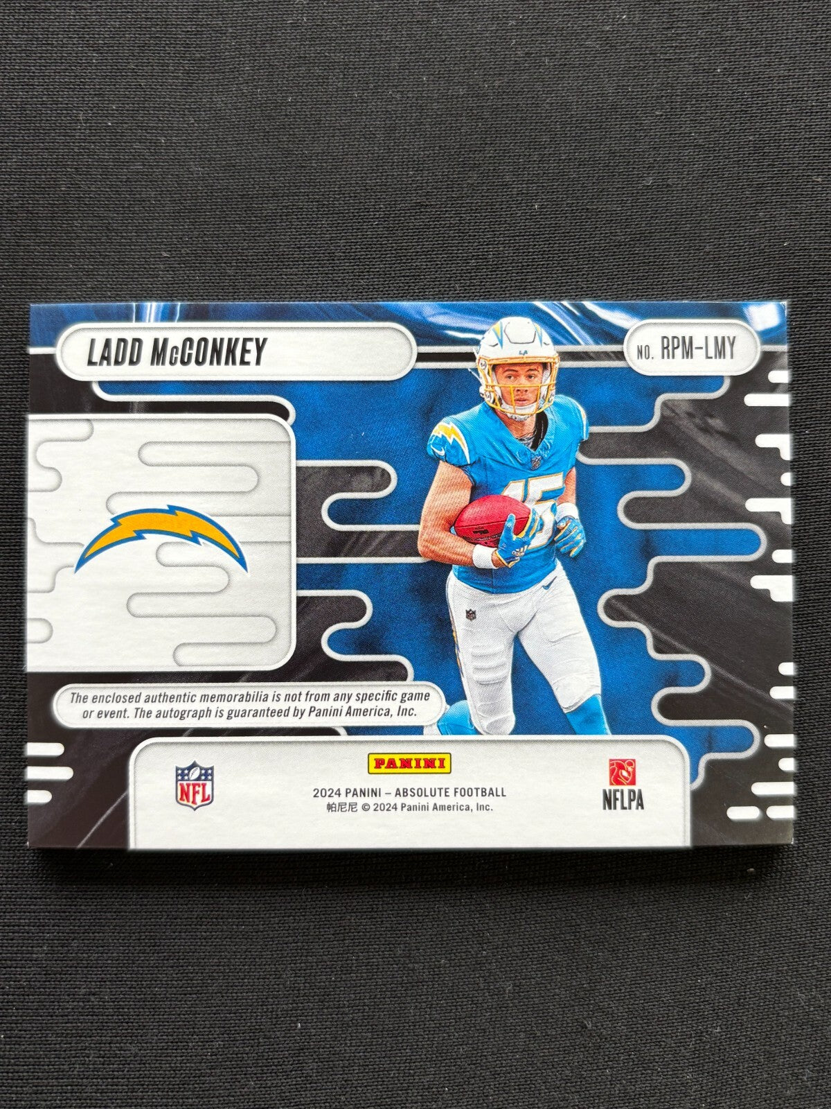 Ladd Mcconkey 2024 Absolute Auto Autograph Triple Patch RC LA Chargers 100/399