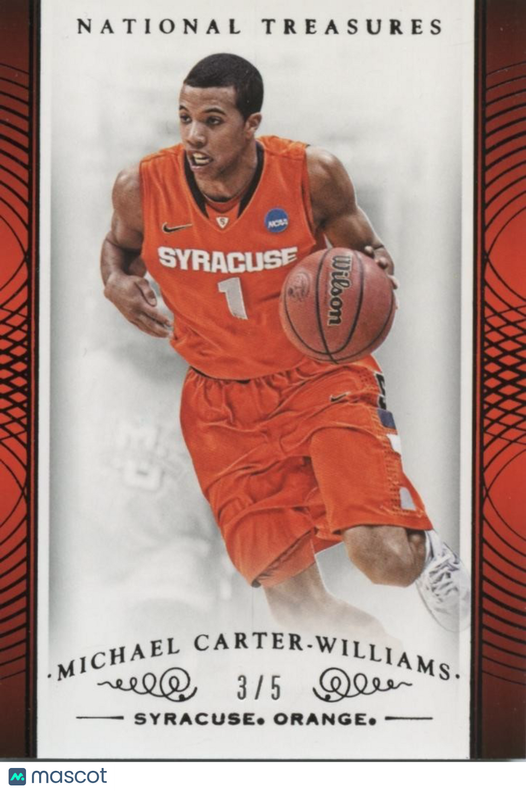 Michael Carter-Williams 2015 National Treasures Black SSP Syracuse 3/5