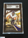 Keaton Mitchell 2023 Select White Prizm Rookie RC Baltimore Ravens 4/35 SGC 10