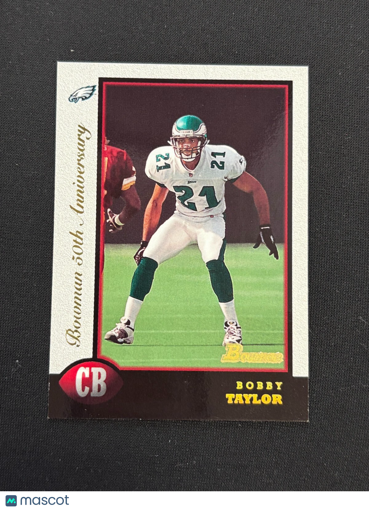 Bobby Taylor 1998 Bowman 50th Anniversary GOLD Philadelphia Eagles 45/50 #163