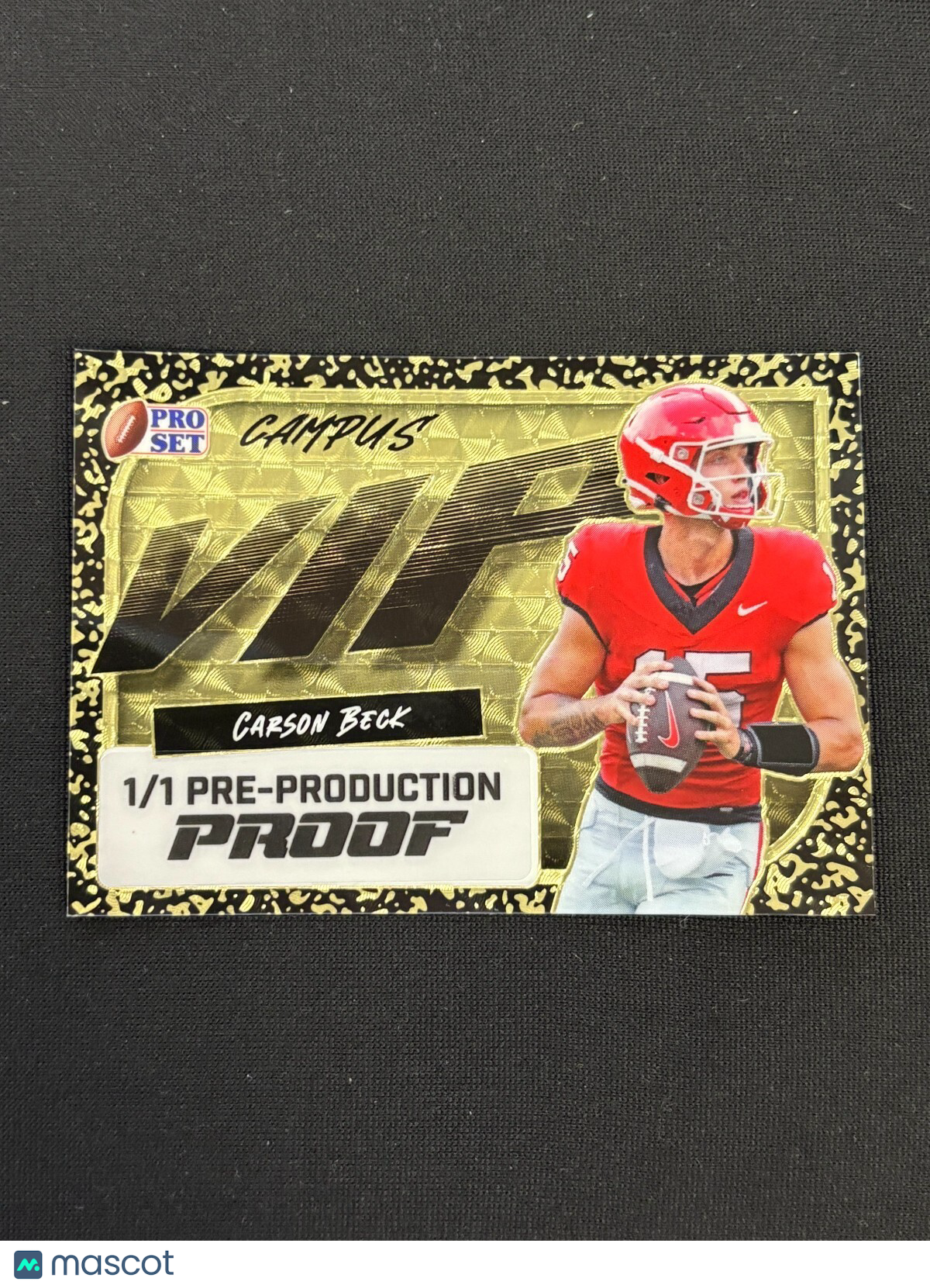 Carson Beck 2024 Leaf Pro Set Superfractor RC Rookie Georgia Bulldogs 1/1 Proof