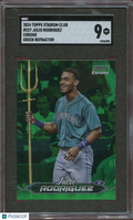 Julio Rodriguez 2024 Stadium Club Green Refractor Seattle Mariners SGC 9