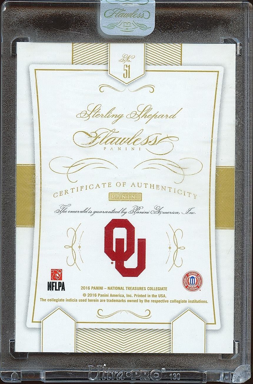 Sterling Shepard 2016 Flawless Emerald Gem RC Rookie SSP Oklahoma Sooners 2/5