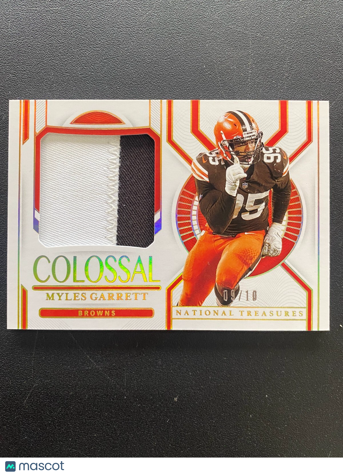 Myles Garrett 2020 National Treasures Game Worn Patch Cleveland Browns 9/10
