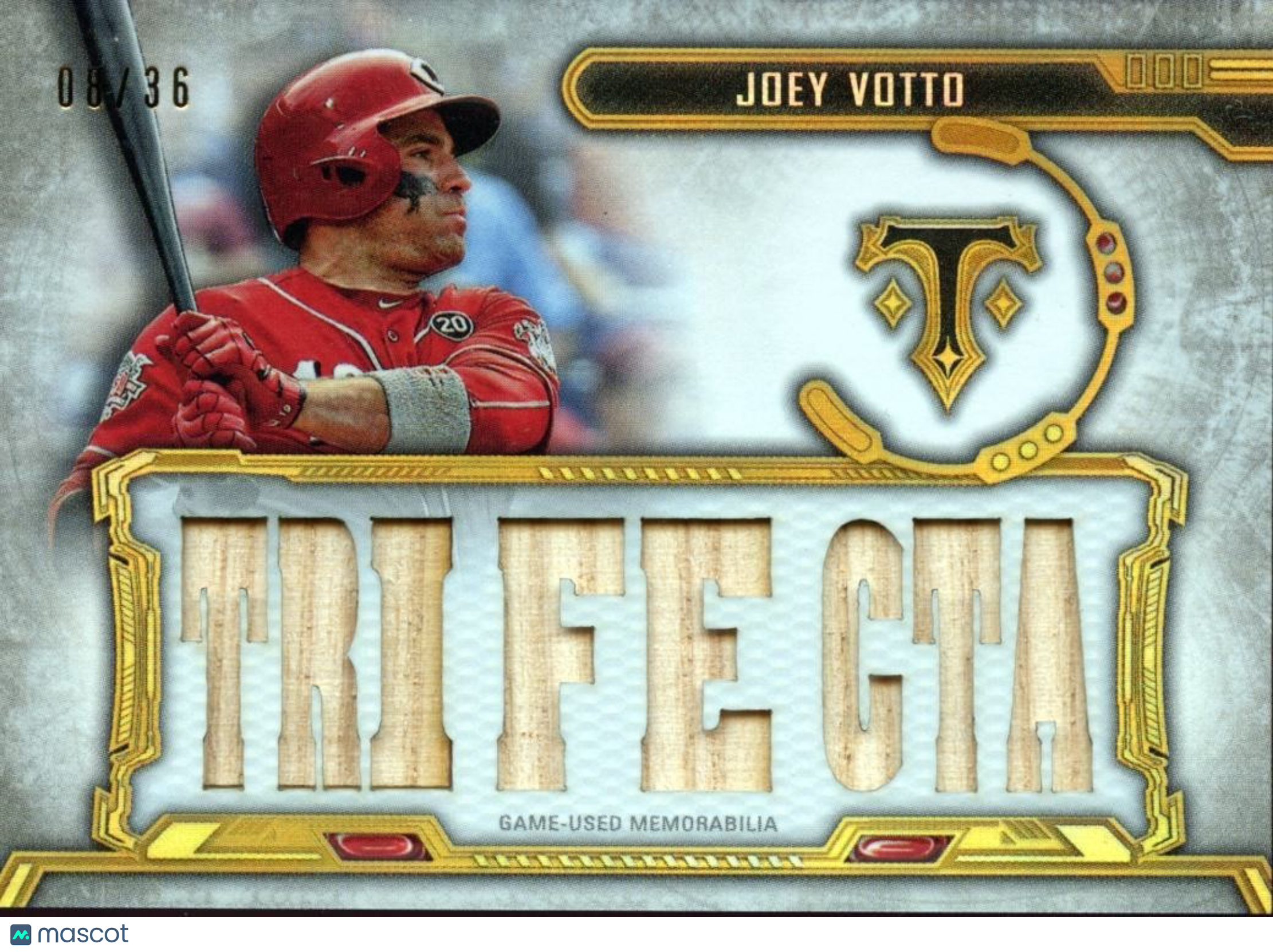 Joey Votto 2020 Topps Triple Threads Game Used Bat Trifecta Cincinnati Reds 8/36