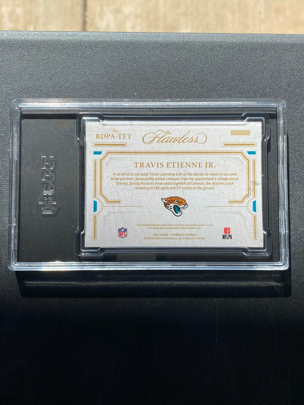 Travis Etienne Jr. 2021 Flawless Auto Autograph Patch RC Jaguars 3/5 SGC 9.5