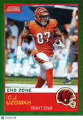 C.J. Uzomah 2019 Score End Zone Green SSP Cincinnati Bengals 2/6 #96