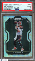 Joe Burrow 2020 Prizm Black Silver Prizm Rookie RC Cincinnati Bengals PSA 9
