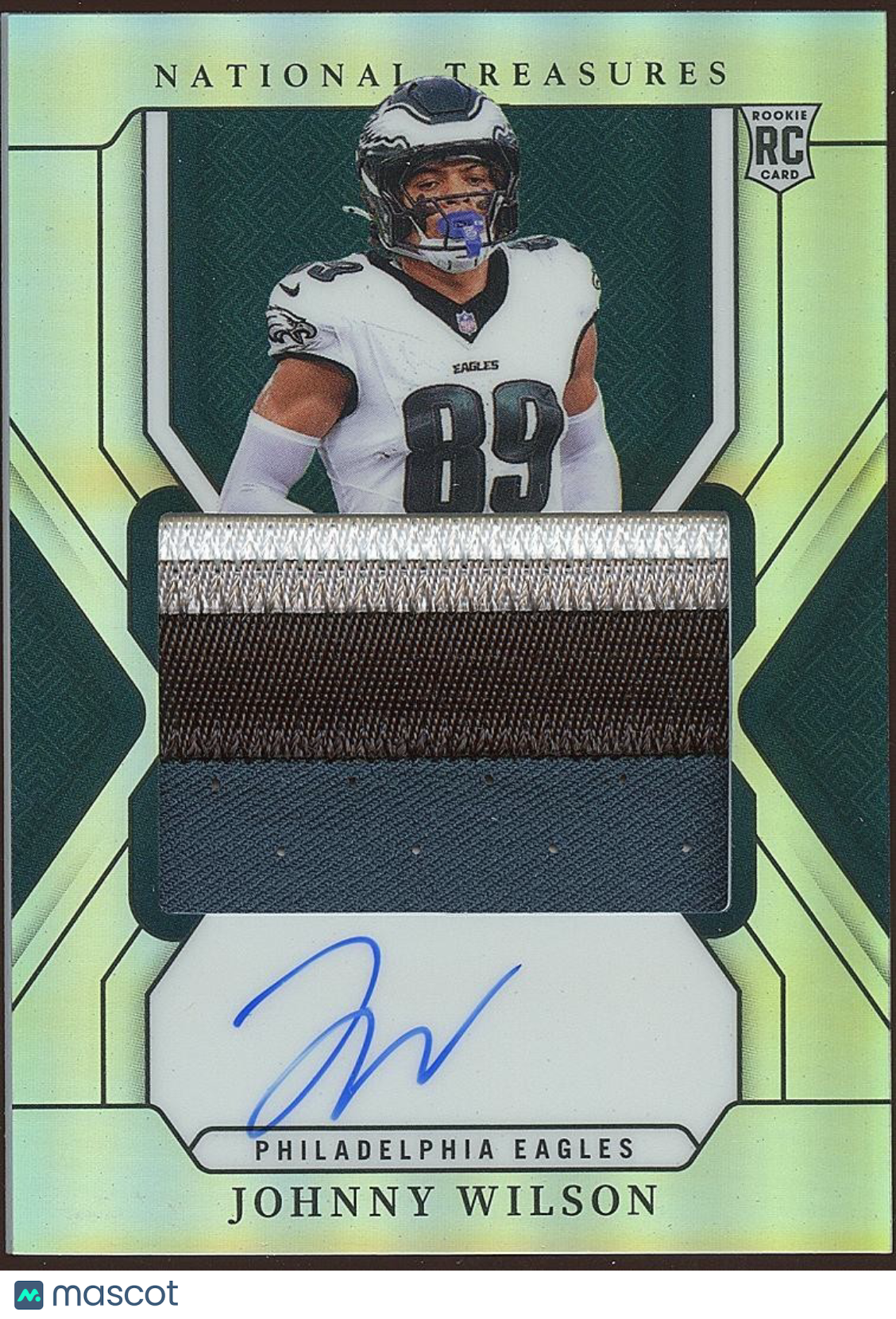 Johnny Wilson 2024 National Treasures Auto Autograph RC Rookie Patch Eagles 4/35