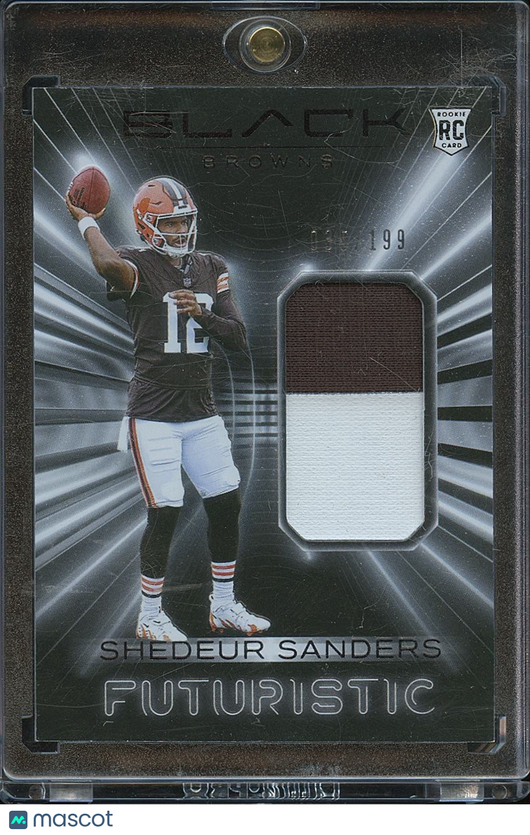Shedeur Sanders 2025 Panini Black Jersey Patch Rookie Cleveland Browns 35/199
