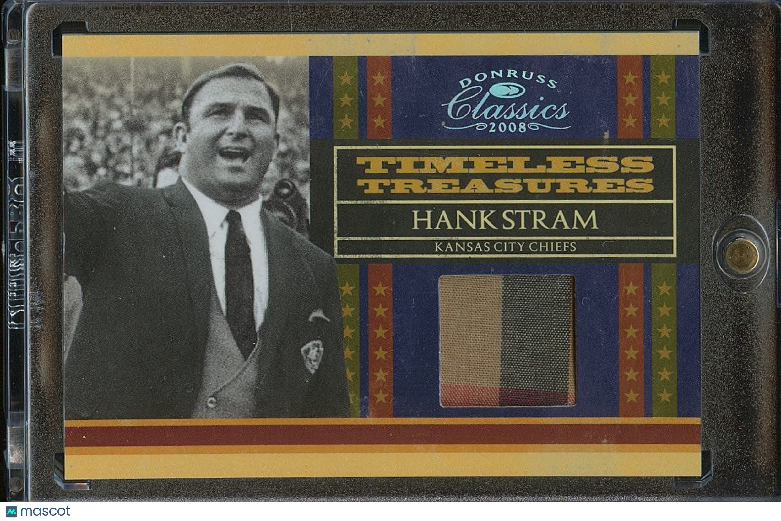 Hank Stram 2008 Classics Game Worn Patch Kansas City Chiefs 172/250