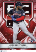 Jhonkensy Noel 2025 Topps Chrome Black RED Refractor RC Rookie Guardians 3/5
