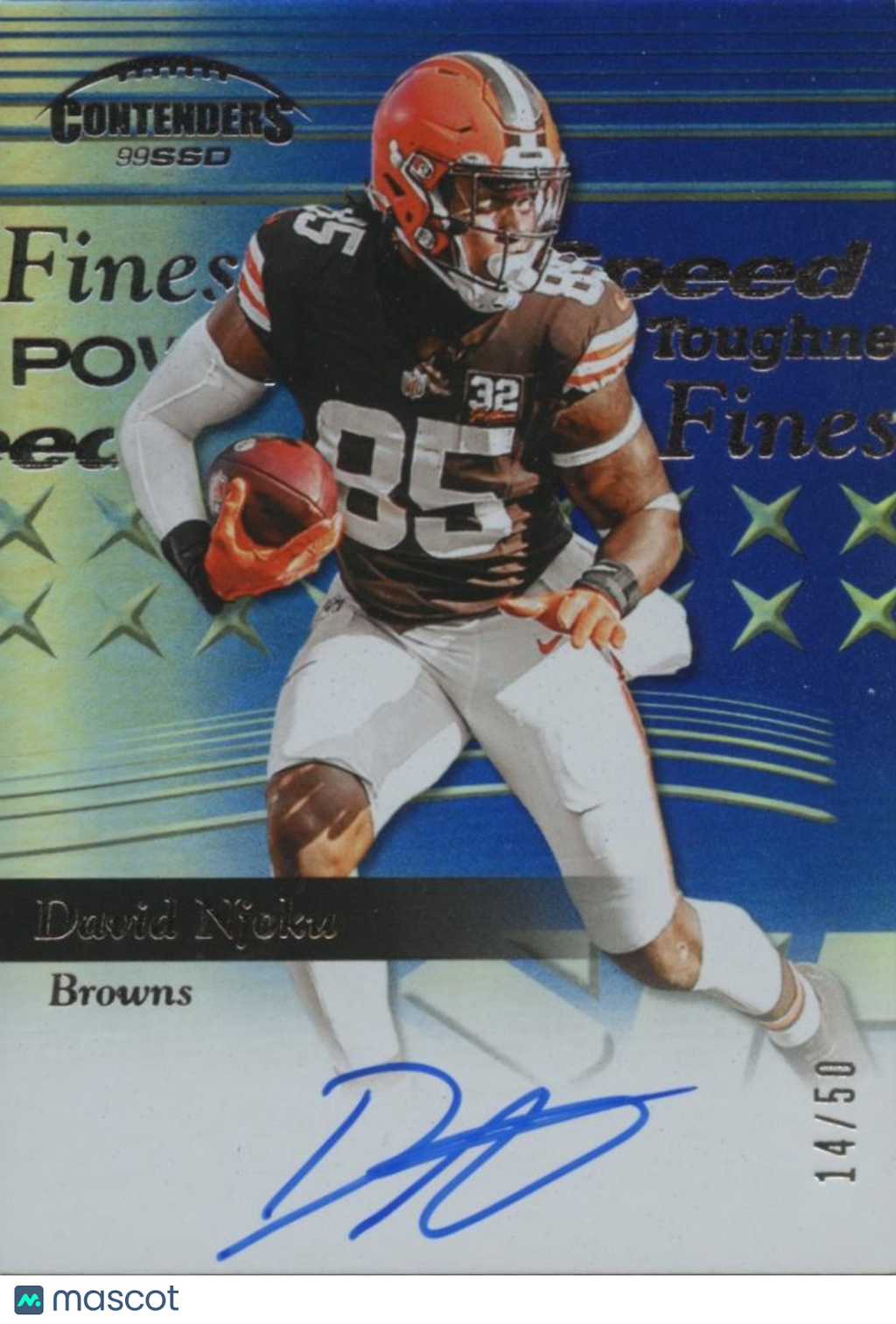 David Njoku 2024 Contenders SSD Blue On Card Auto Autograph Browns 14/50