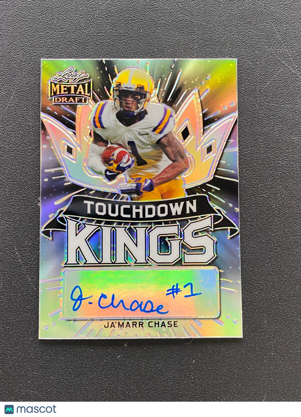Ja'Marr Chase 2021 Leaf Metal Auto Autograph RC Rookie LSU Tigers Bengals 10/15