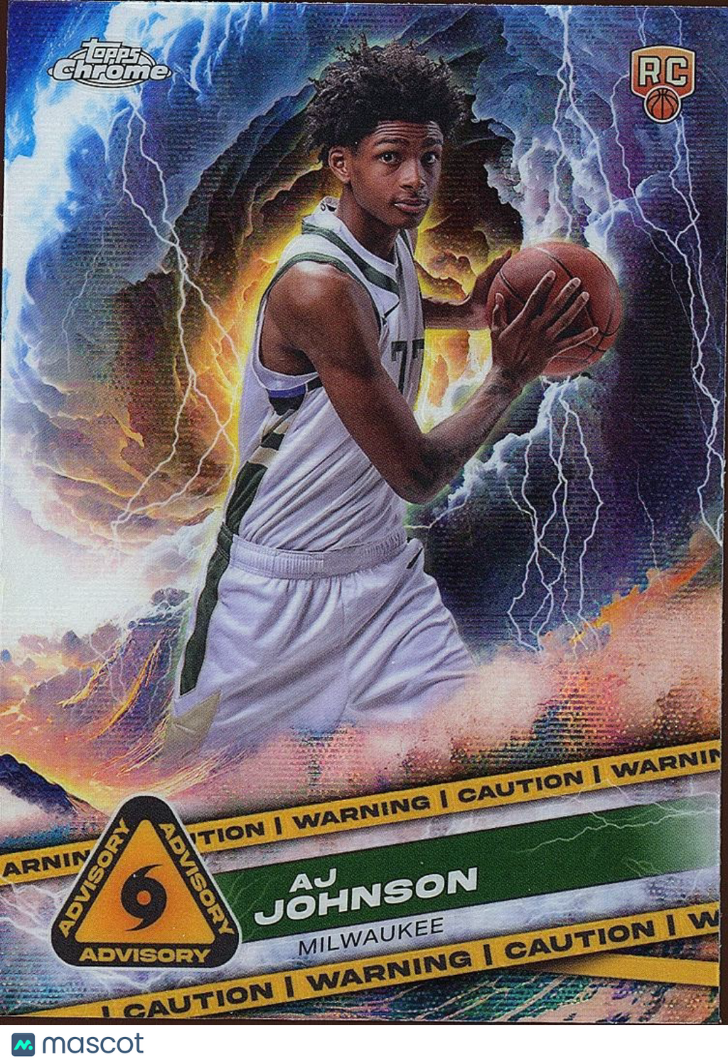AJ Johnson 2025 Topps Chrome Advisory RC SSP CASE HIT Milwaukee Bucks