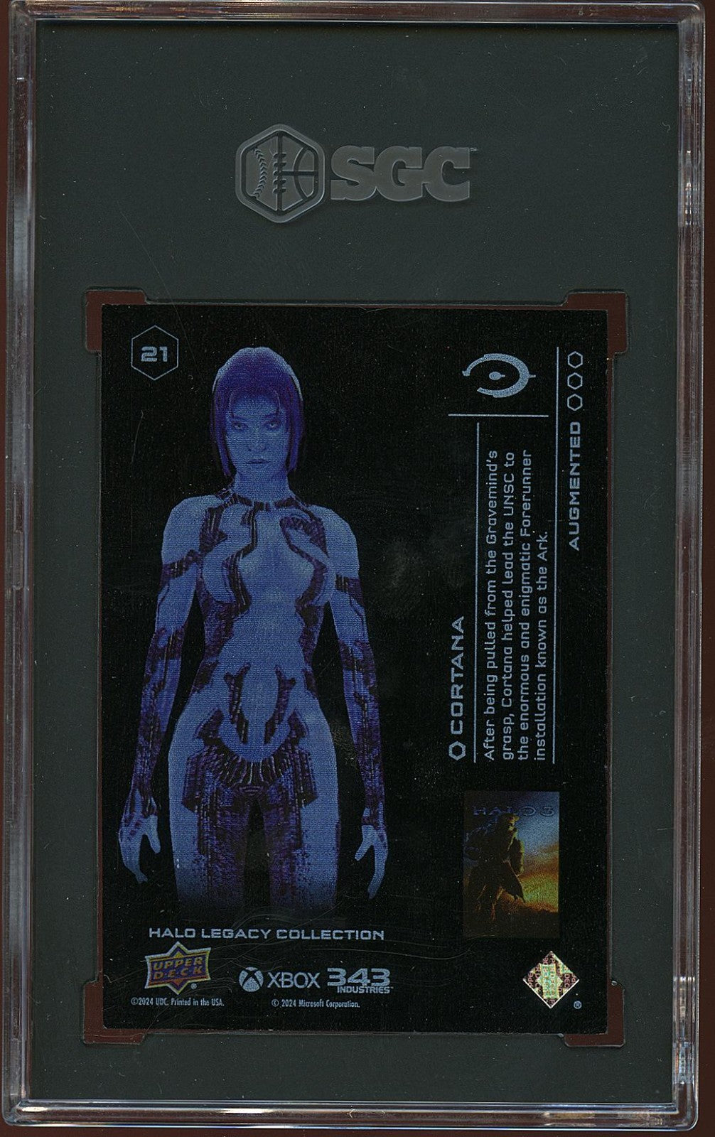 Cortana 2024 Upper Deck HALO Black Augmented 218/699 #21 SGC 10