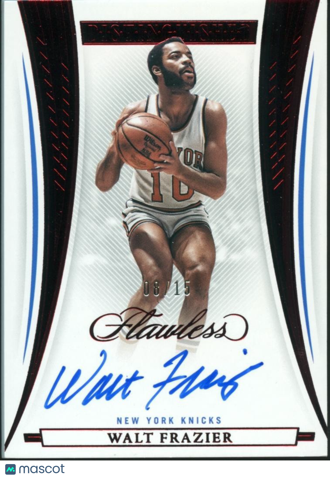 Walt Frazier 2021-22 Flawless Ruby On Card Auto Autograph New York Knicks 8/15