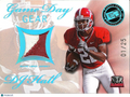 DJ Hall 2008 Press Pass Game Worn Patch RC Rookie Alabama Crimson Tide 1/25