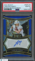 Ladd Mcconkey 2024 Select BLUE Auto Autograph RC LA Chargers 93/149 PSA 10