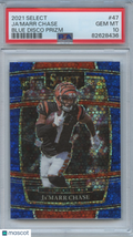 Ja'Marr Chase 2021 Select Blue Disco Prizm Rookie RC Bengals 23/25 PSA 10