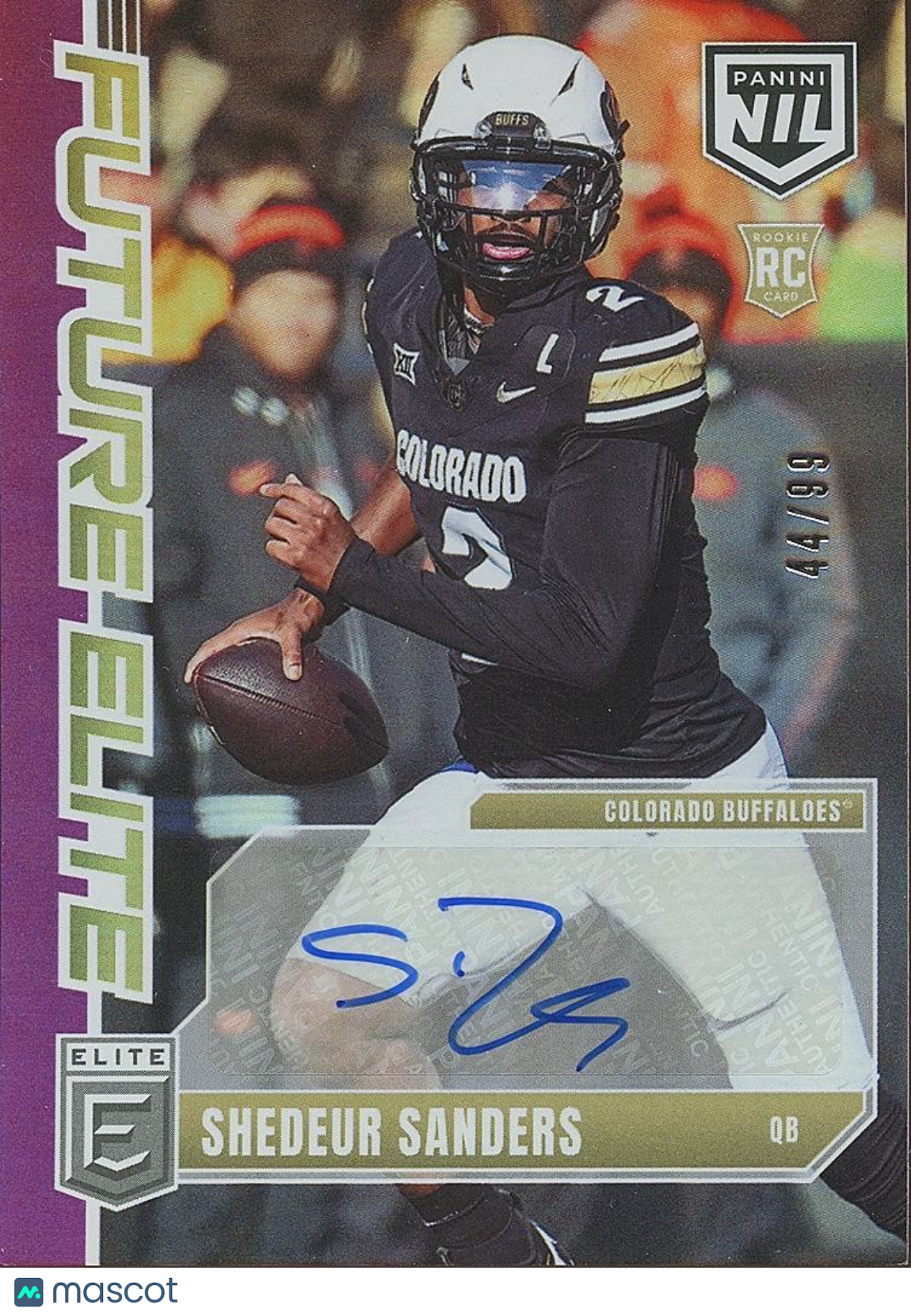 Shedeur Sanders 2025 Elite NIL Auto Autograph Rookie RC Colorado Buffaloes 44/99