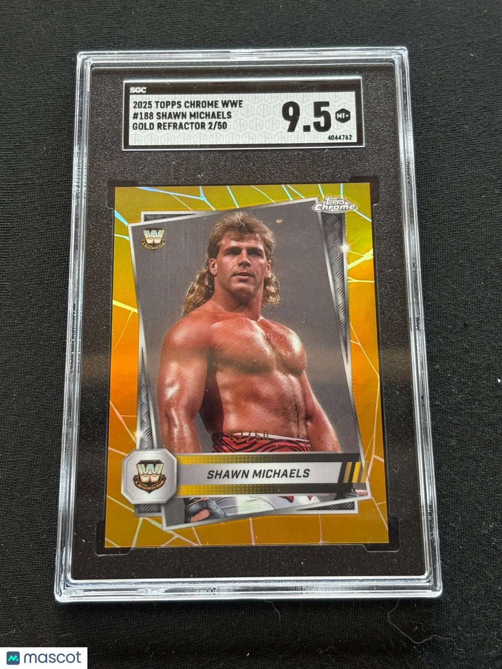 Shawn Michaels 2025 Topps Chrome GOLD Refractor 2/50 #188 SGC 9.5