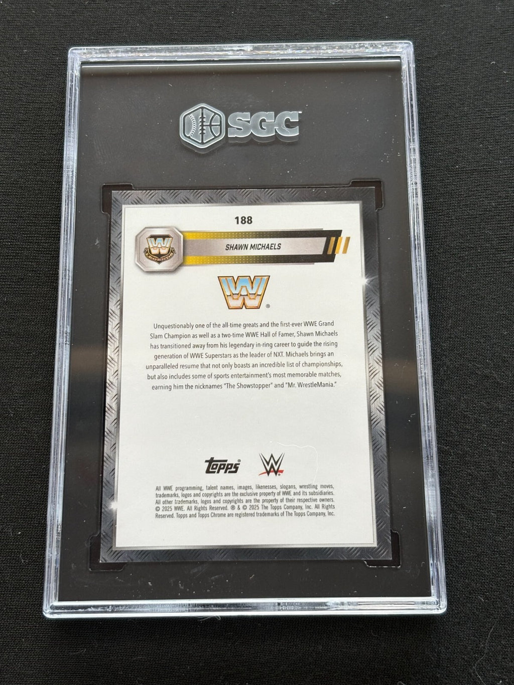 Shawn Michaels 2025 Topps Chrome GOLD Refractor 2/50 #188 SGC 9.5