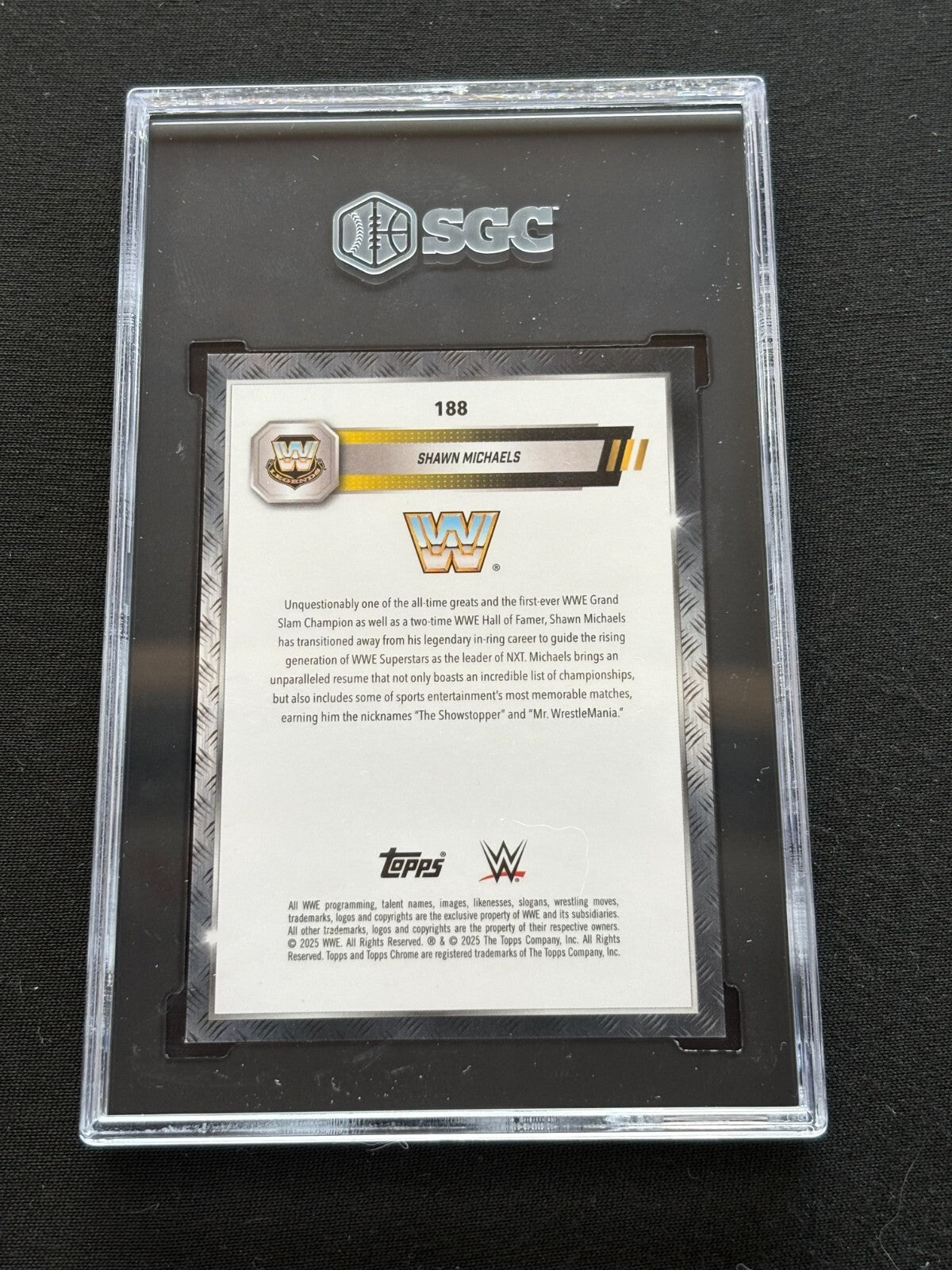 Shawn Michaels 2025 Topps Chrome GOLD Refractor 2/50 #188 SGC 9.5