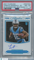 Terrace Marshall Jr. 2021 Flawless Auto Autograph RC Carolina Panthers 1/1 PSA 8