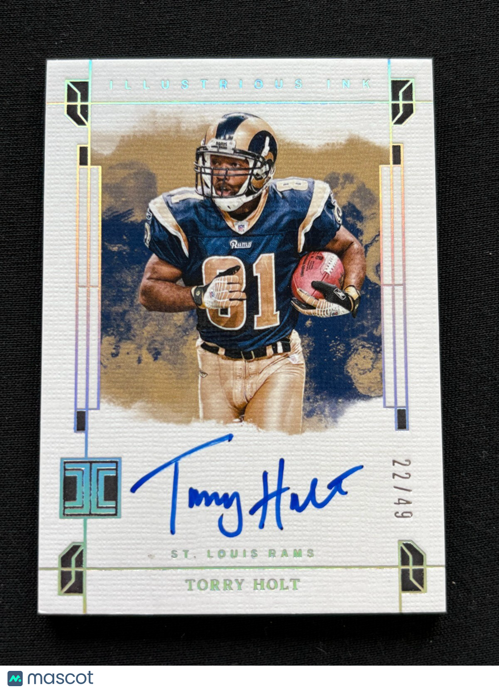 Torry Holt 2024 Impeccable On Card Auto Autograph St. Louis Rams 22/49