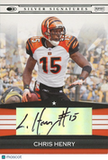 Chris Henry 2008 Donruss Silver Auto Autograph Cincinnati Bengals