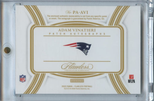 Adam Vinatieri 2025 Flawless Auto Autograph Patch New England Patriots 8/15