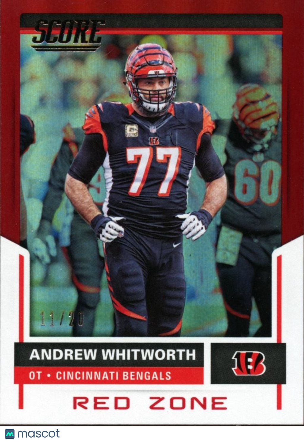 Andrew Whitworth 2017 Score Red Zone SSP Cincinnati Bengals 11/20 #10