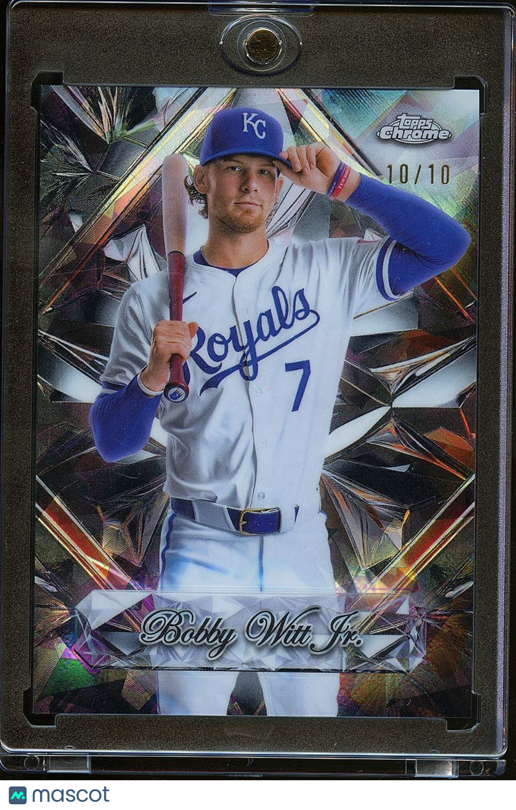 Bobby Witt Jr. 2025 Topps Chrome Sapphire Selections Black Refractor Royals /10