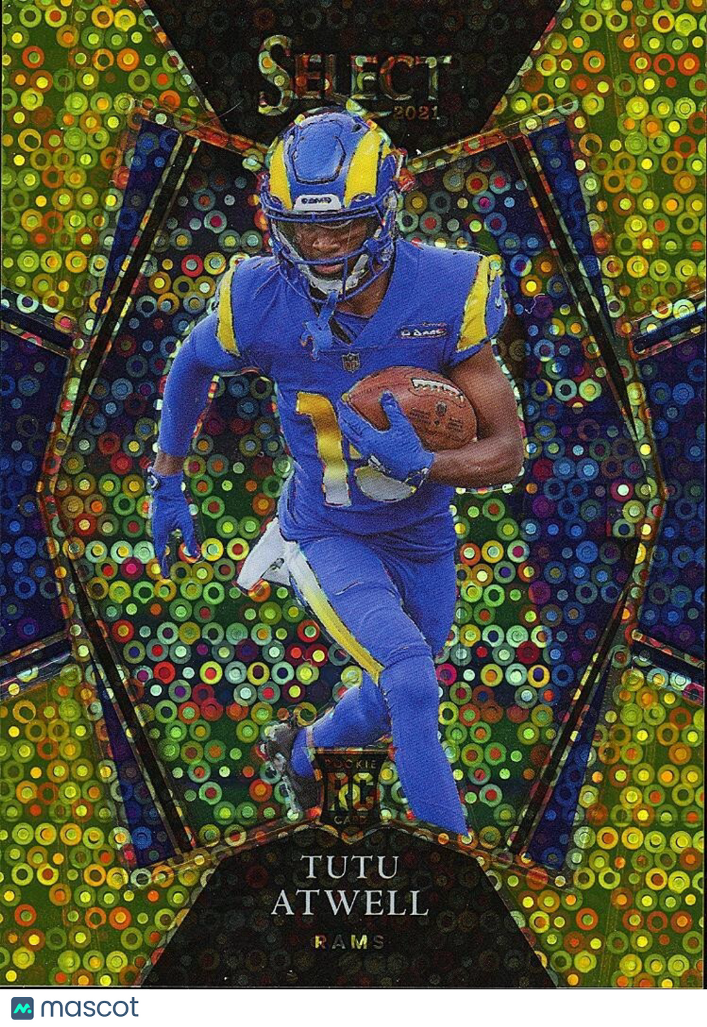 Tutu Atwell 2021 Select GOLD Disco Prizm Rookie RC Los Angeles Rams 1/10 #161