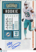 Brandon Jones 2020 Contenders Ticket Stub Auto Autograph Longhorns Dolphins 4/29