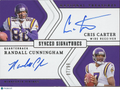 Cris Carter / Randall Cunningham 2024 National Treasures Autograph Vikings 97/99