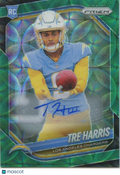 Tre Harris 2025 Prizm Green Scope Auto Autograph RC Los Angeles Chargers 8/75