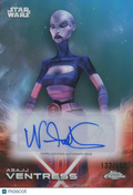 Nikia Futterman as Asajj Ventress Topps Chrome Auto Autograph Star Wars 132/150