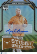 Mack Brown 2025 Prizm NIL Silver Orientation Auto Autograph Texas Longhorns