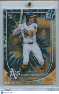 Jacob Wilson 2025 Bowman Chrome Tie-Dye Rookie RC Athletics 13/25