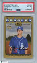 Clayton Kershaw 2008 Topps GOLD Rookie RC Los Angeles Dodgers 1626/2008 PSA 6