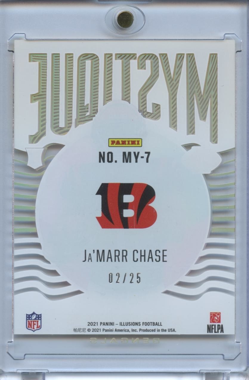 Ja'Marr Chase 2021 Illusions Mystique GOLD Rookie RC Cincinnati Bengals 2/25