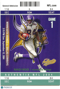 Randy Moss 2004 Fleer Authentix Green Minnesota Vikings 3/100 #8